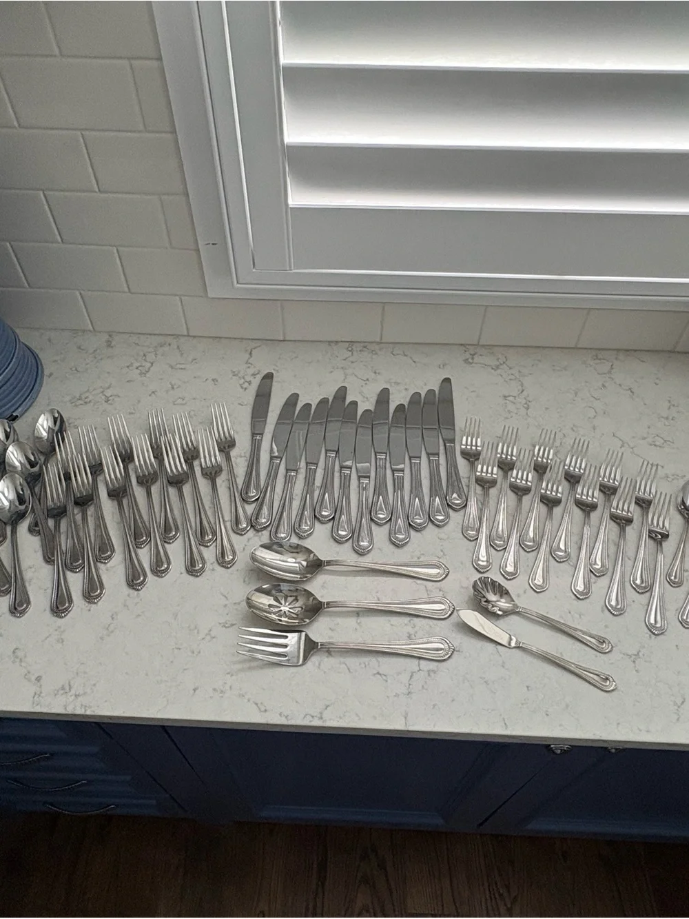 Wallace Chatham classic Stainless Steel 18/10 Flatware service for 12 -65 pieces